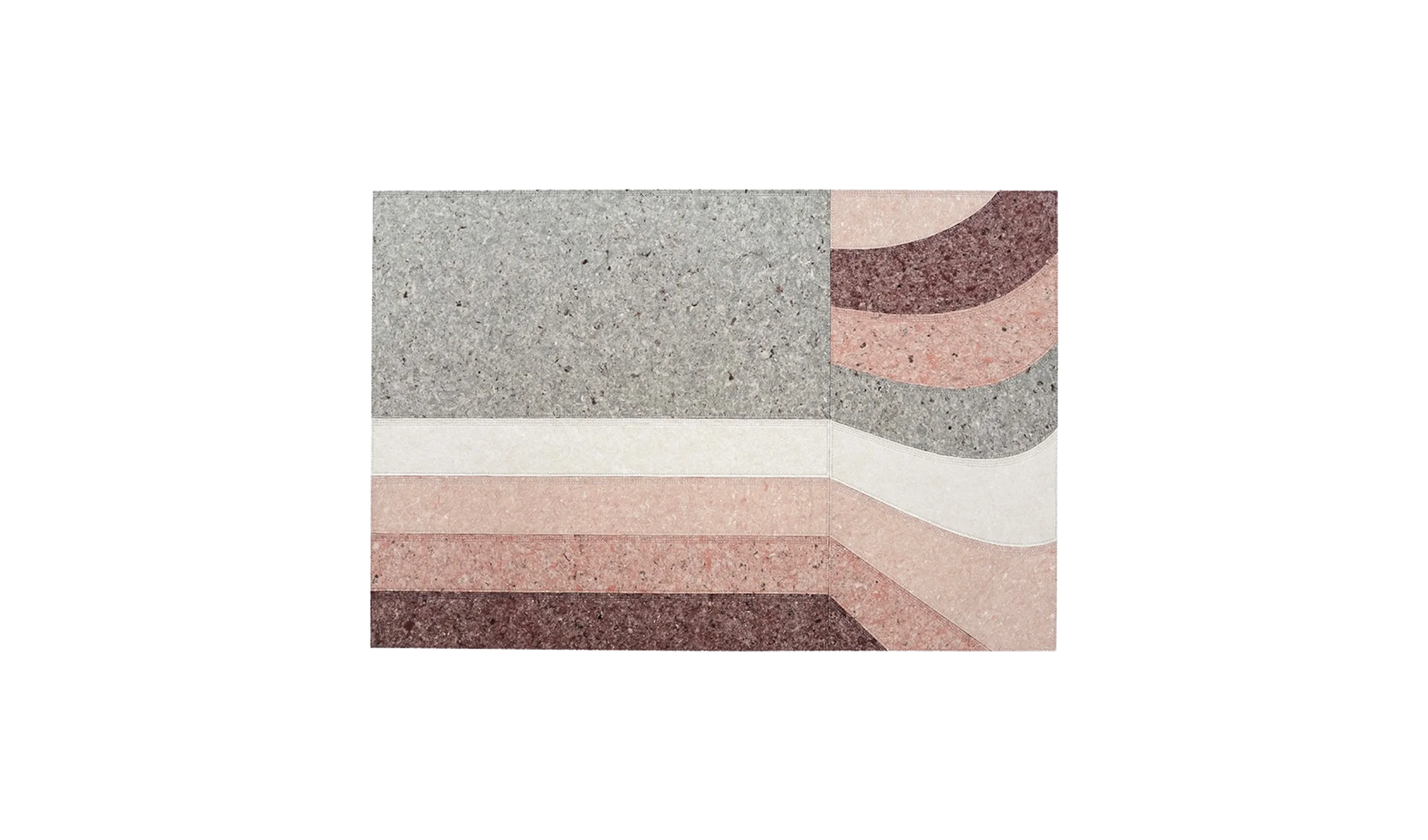 Tapete NUANCES RUG CURVE BURGUNDY