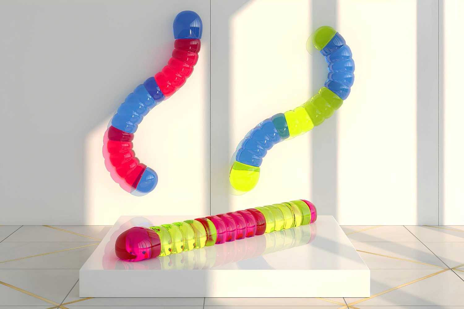 luminaria de mesa worm 2