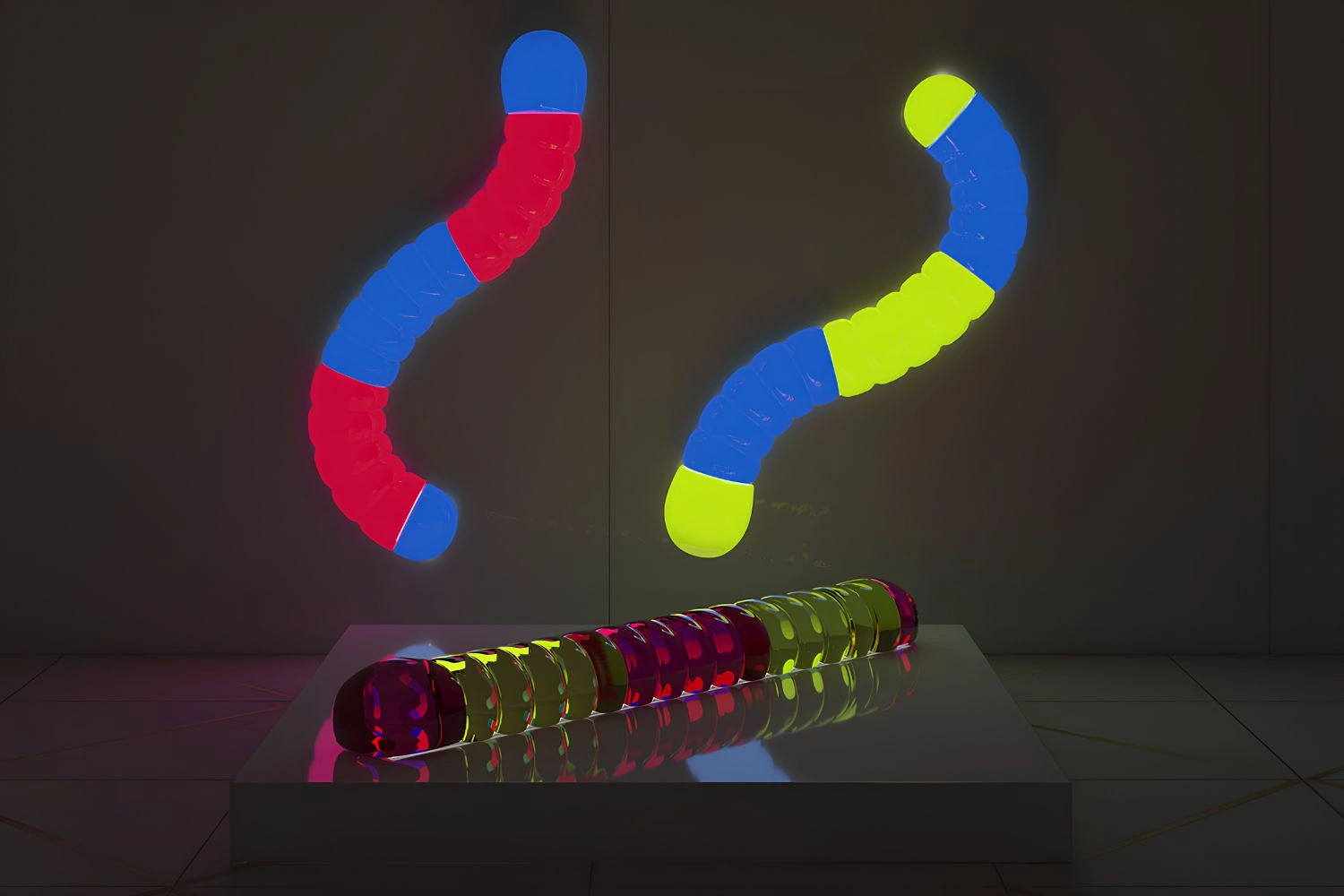luminaria de mesa worm 3