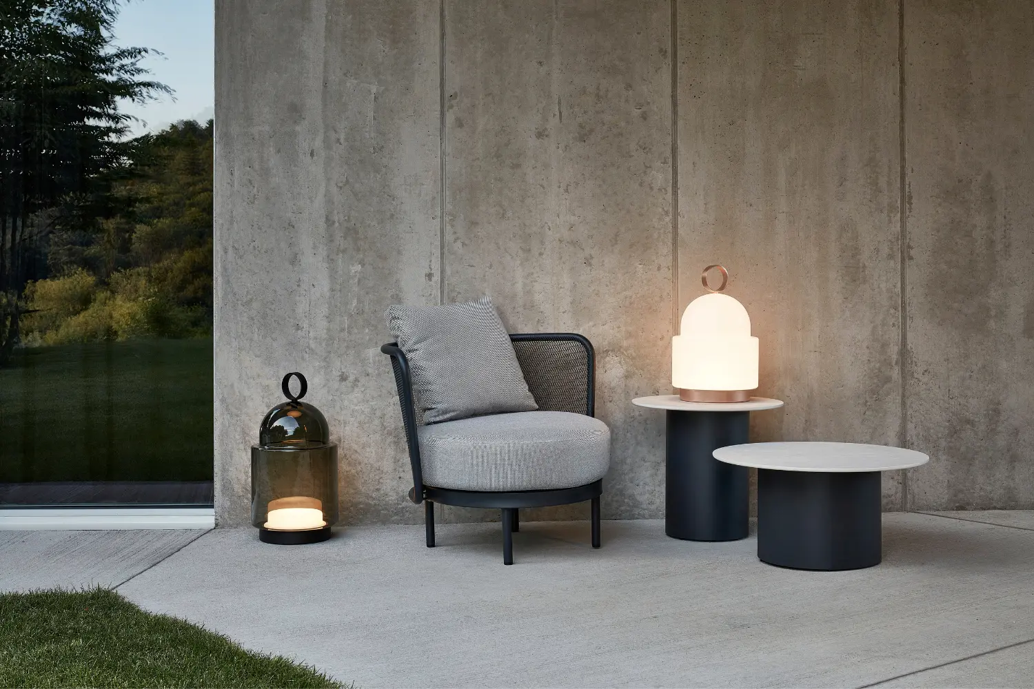 luminaria de piso dome outdoor