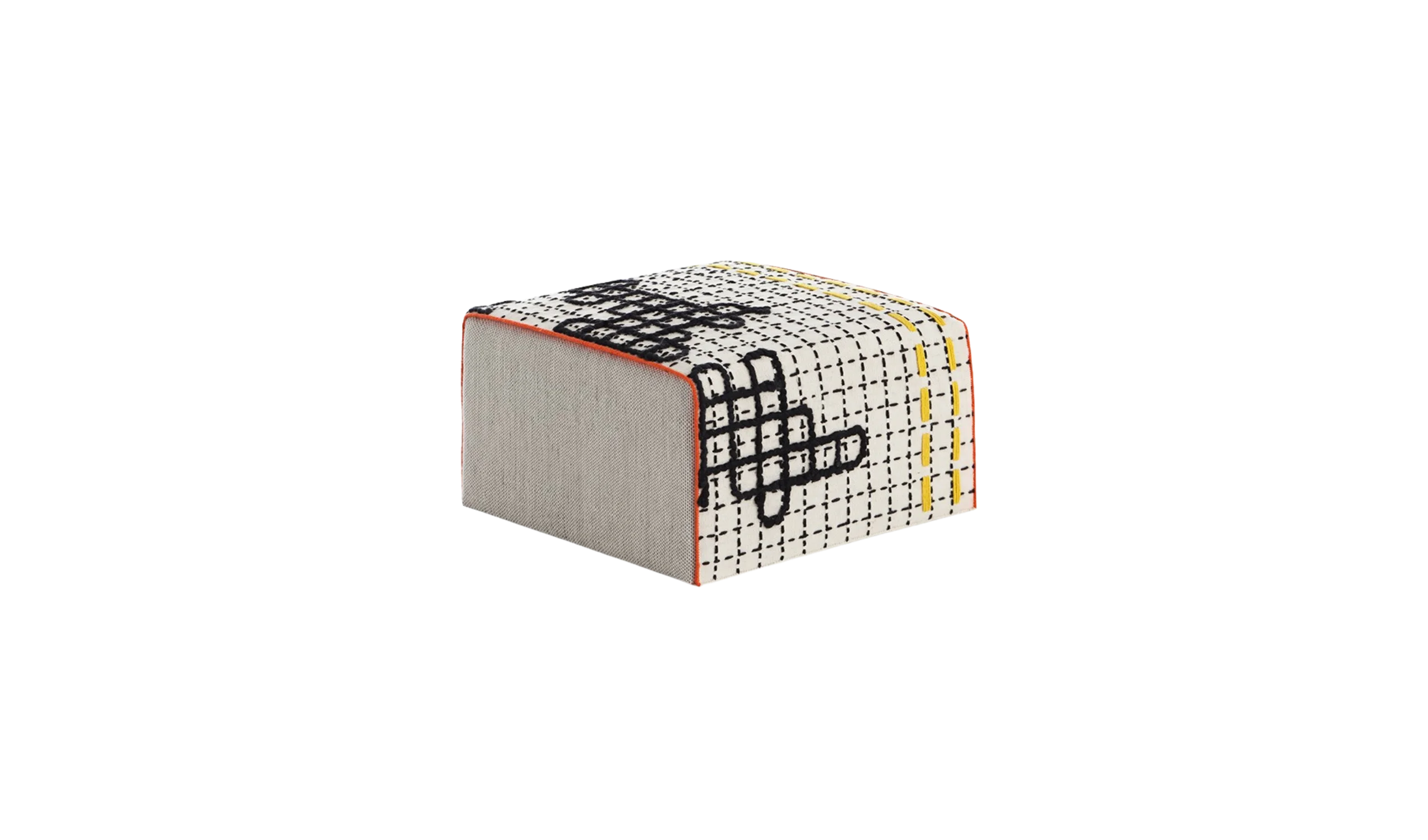 BANDAS SMALL POUF D WHITE