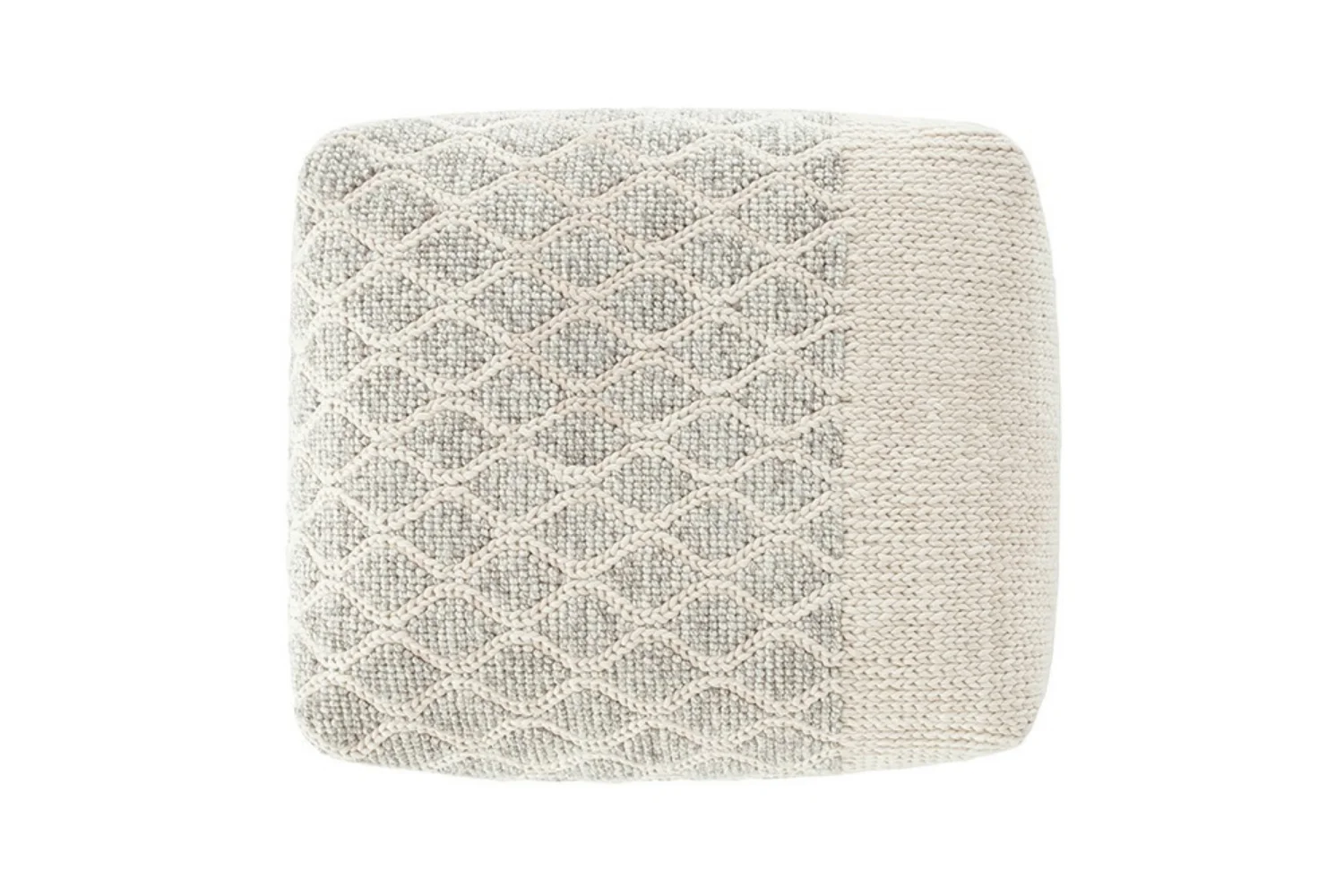 MANGAS SPACE RECTANGULAR POUF RHOMBUS IVORY 02