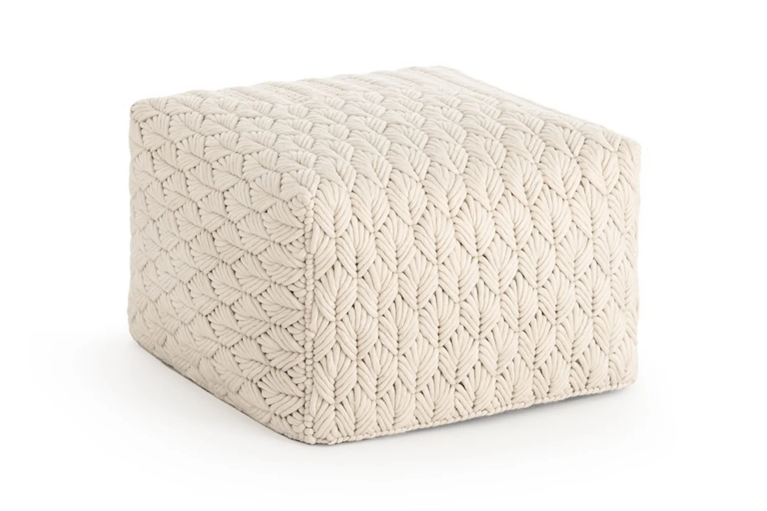 Puff CHADDAR POUF WHITE 01