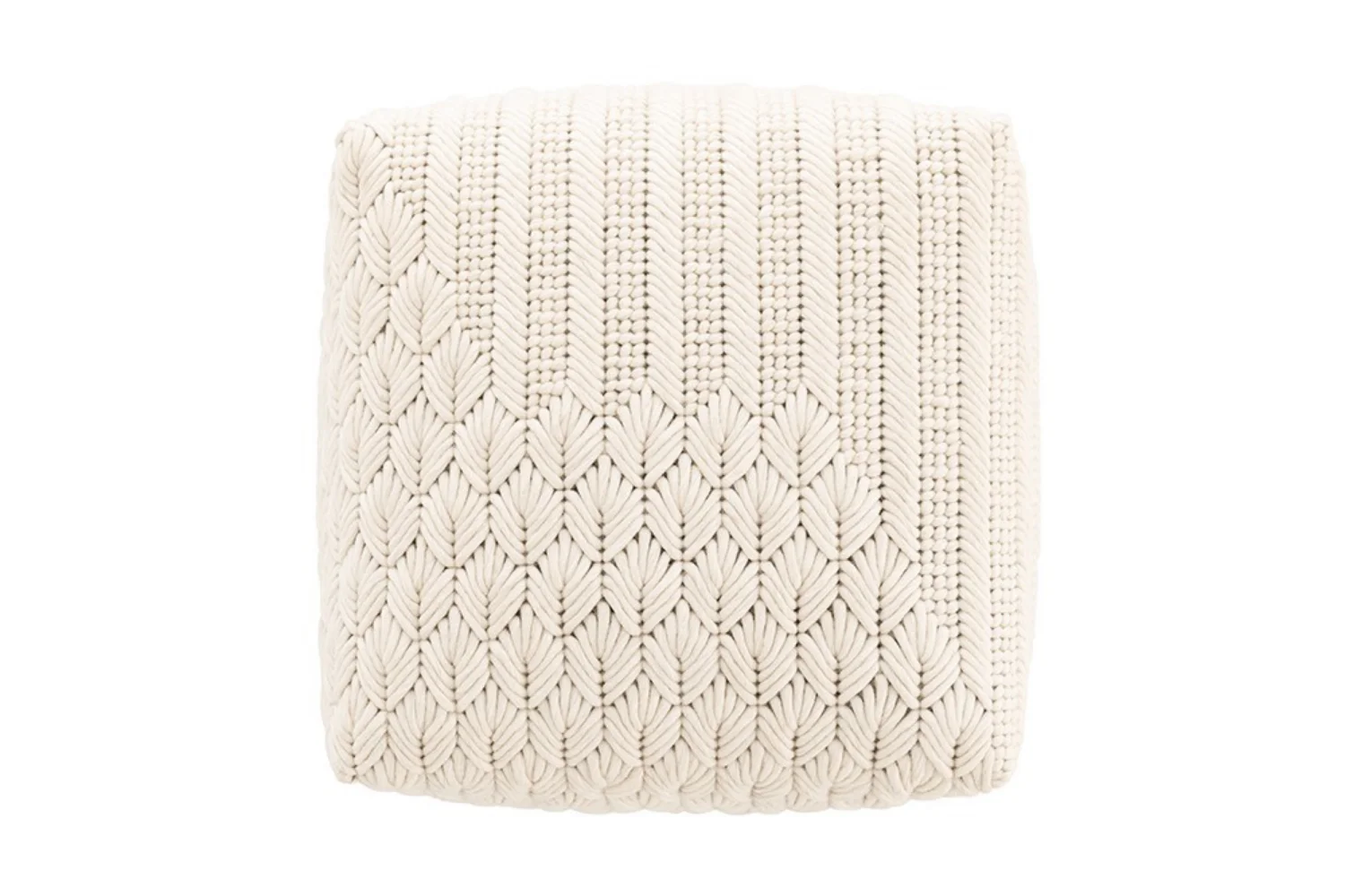 Puff CHADDAR POUF WHITE 02