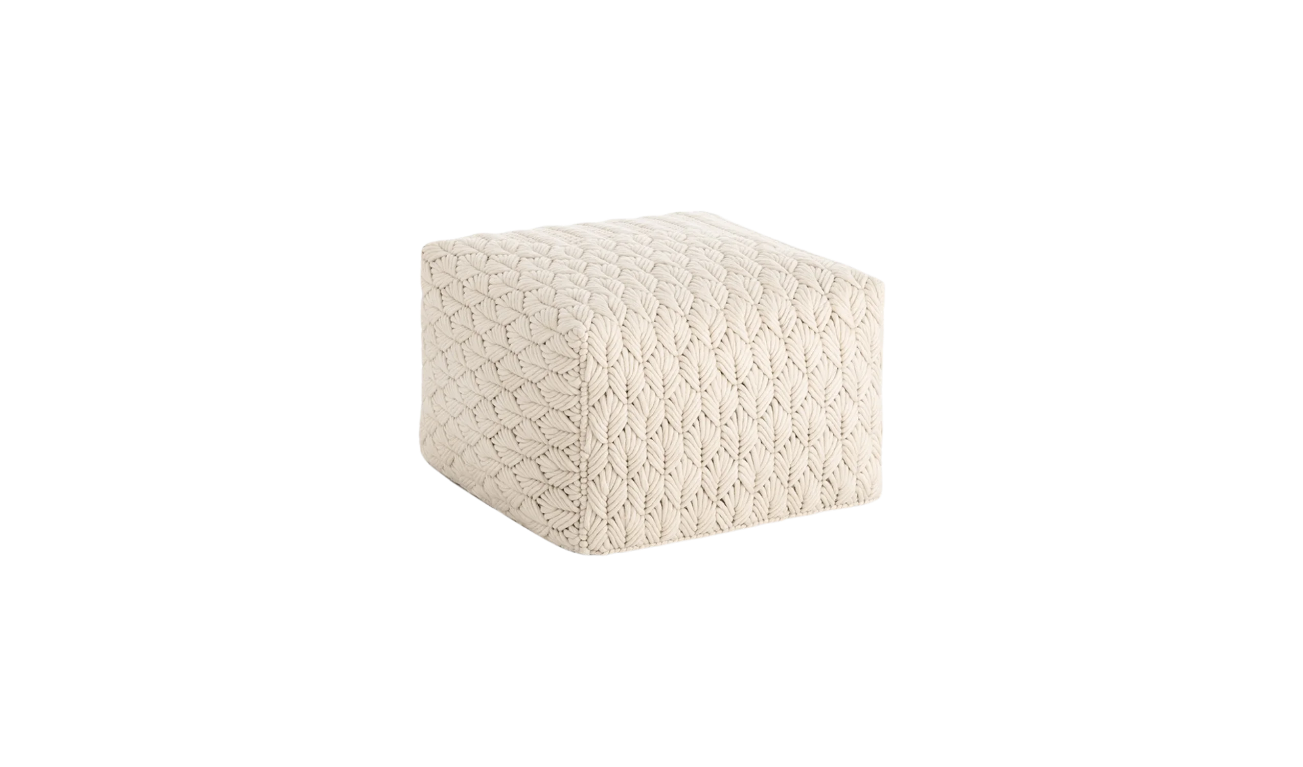 Puff CHADDAR POUF WHITE