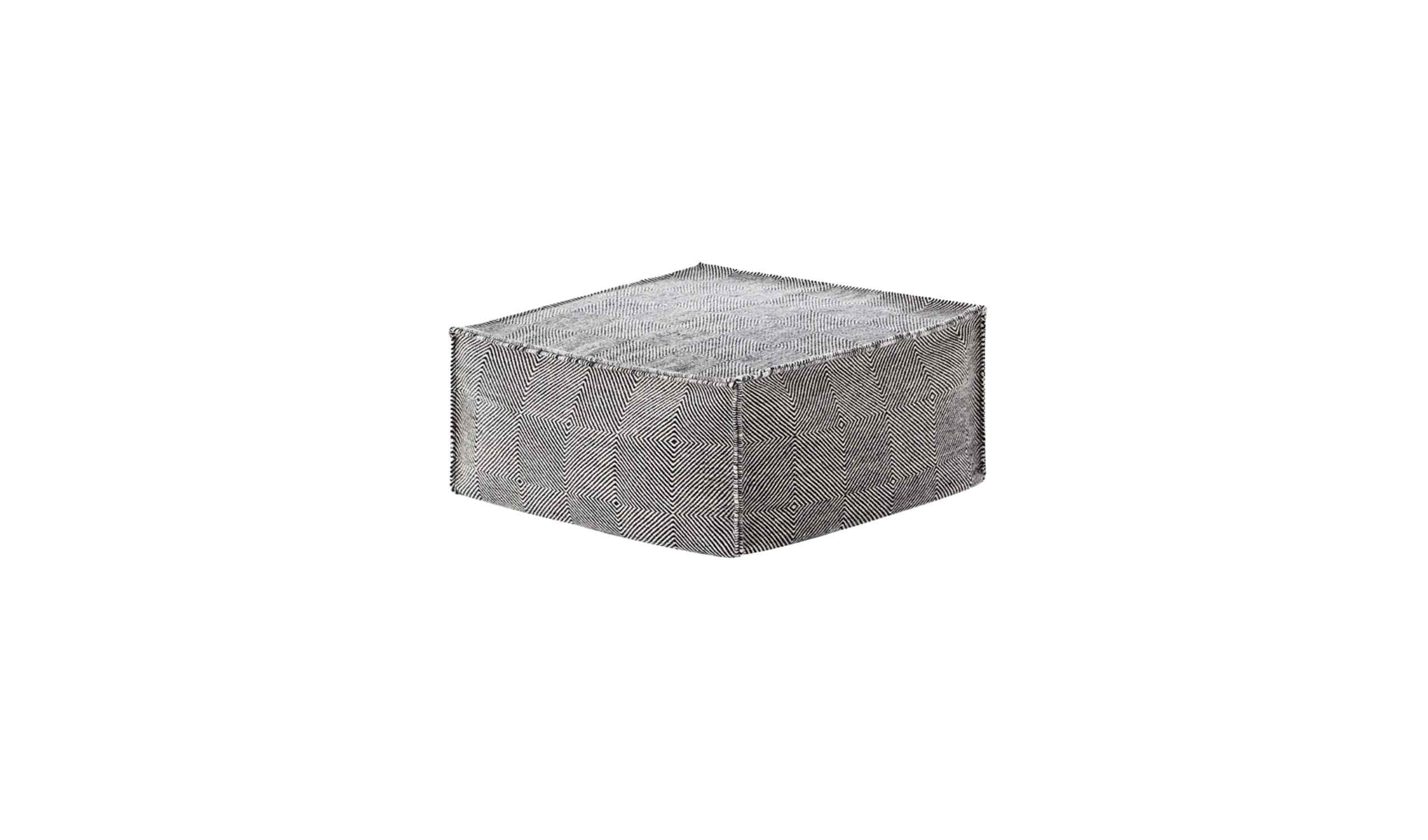 SAIL SQUARE POUF BLACK