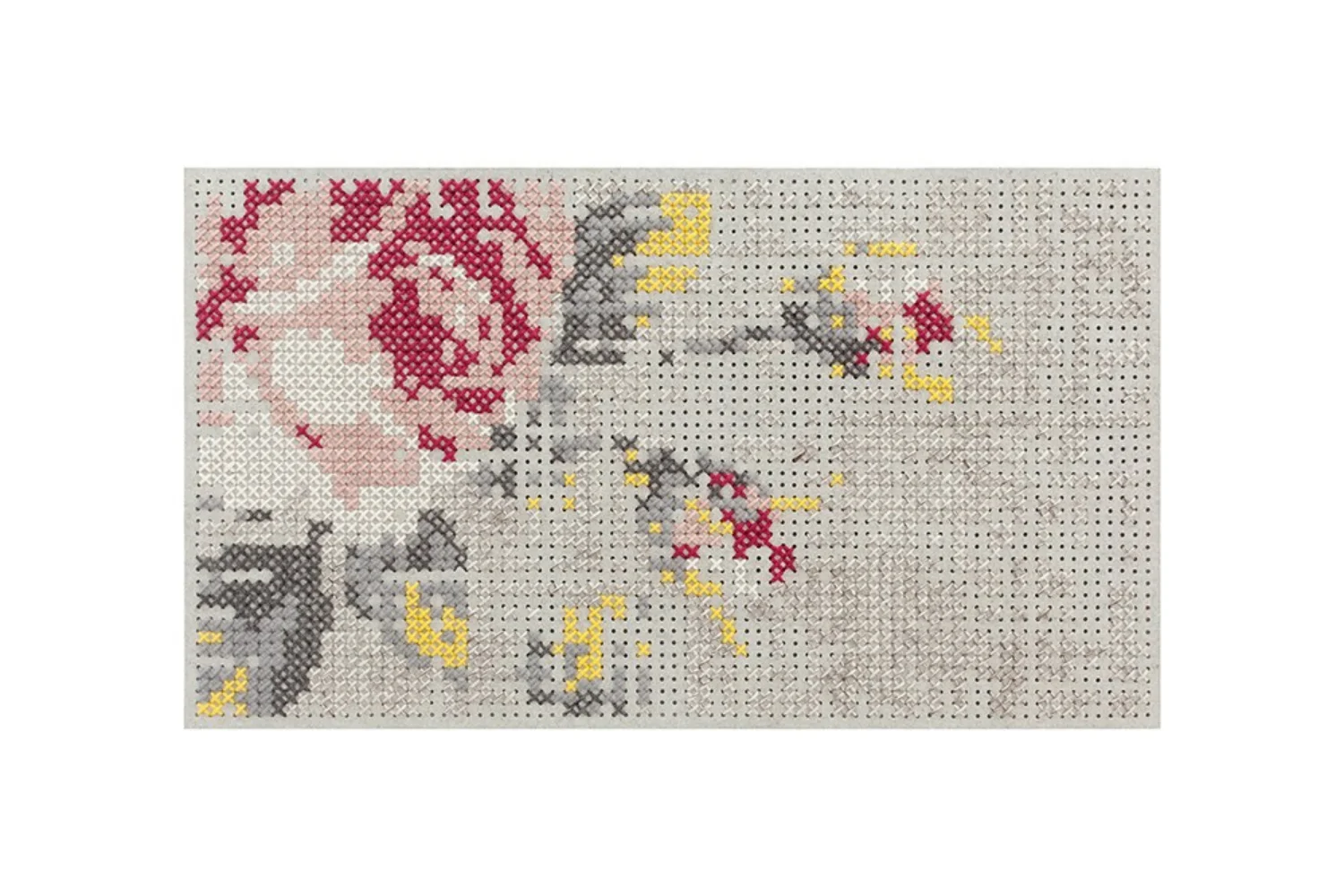 Tapete CANEVAS RUG FLOWERS NATURAL MINI 01