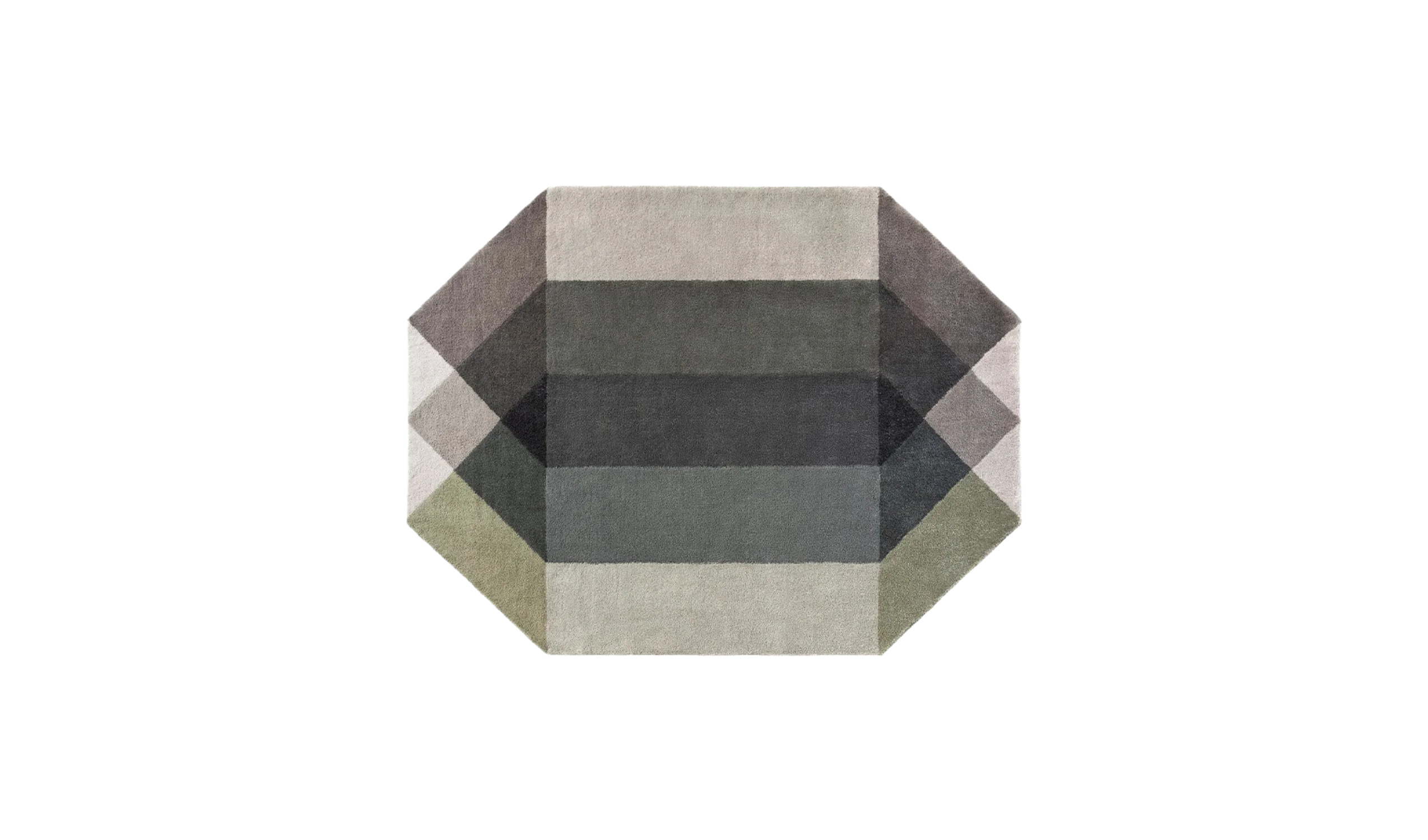 Tapete DIAMOND HAND TUFTED RUG GREEN-GREY