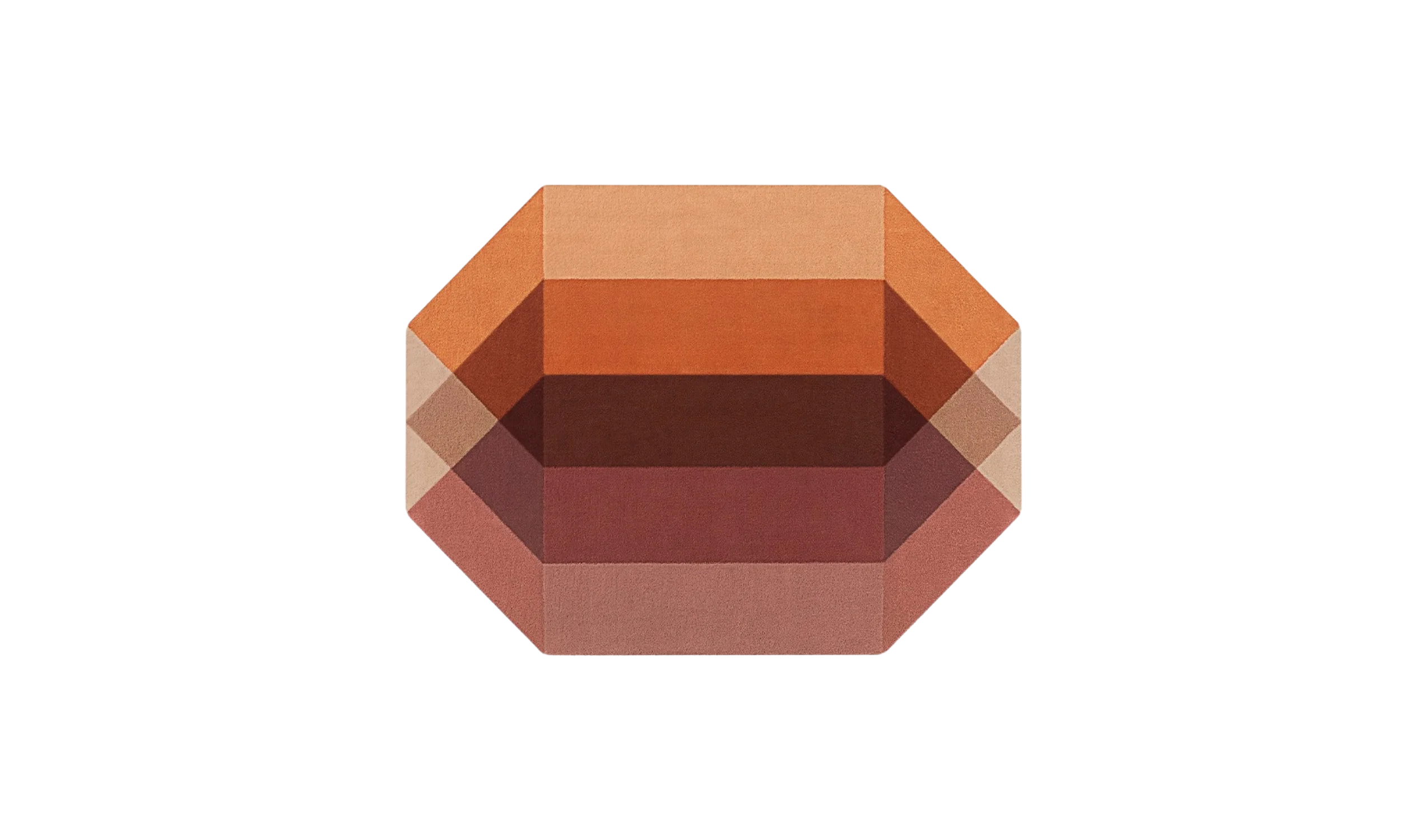 Tapete DIAMOND HAND TUFTED RUG ORANGE-WINE