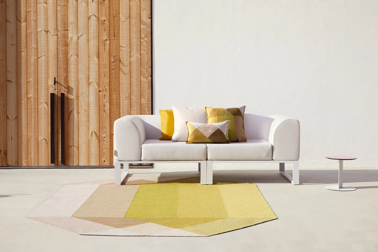 Tapete DIAMOND OUTDOOR RUG PINK-YELLOW 03