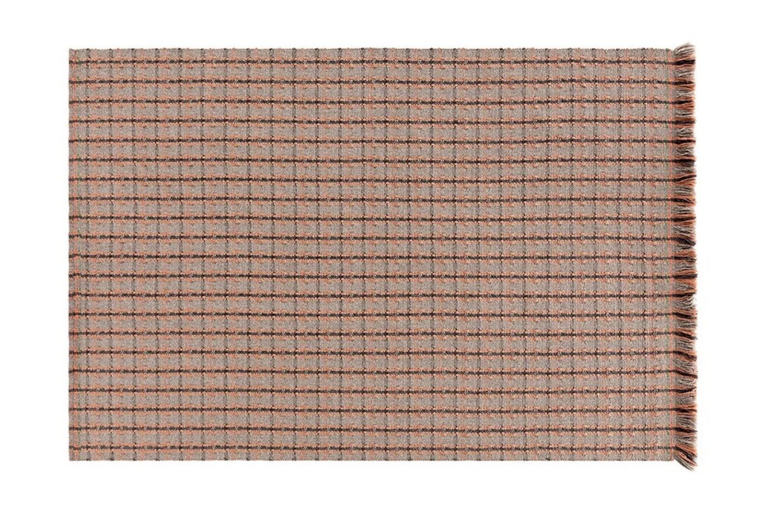 Tapete GARDEN LAYERS OUTDOOR RUG CHECKS TERRACOTTA 01