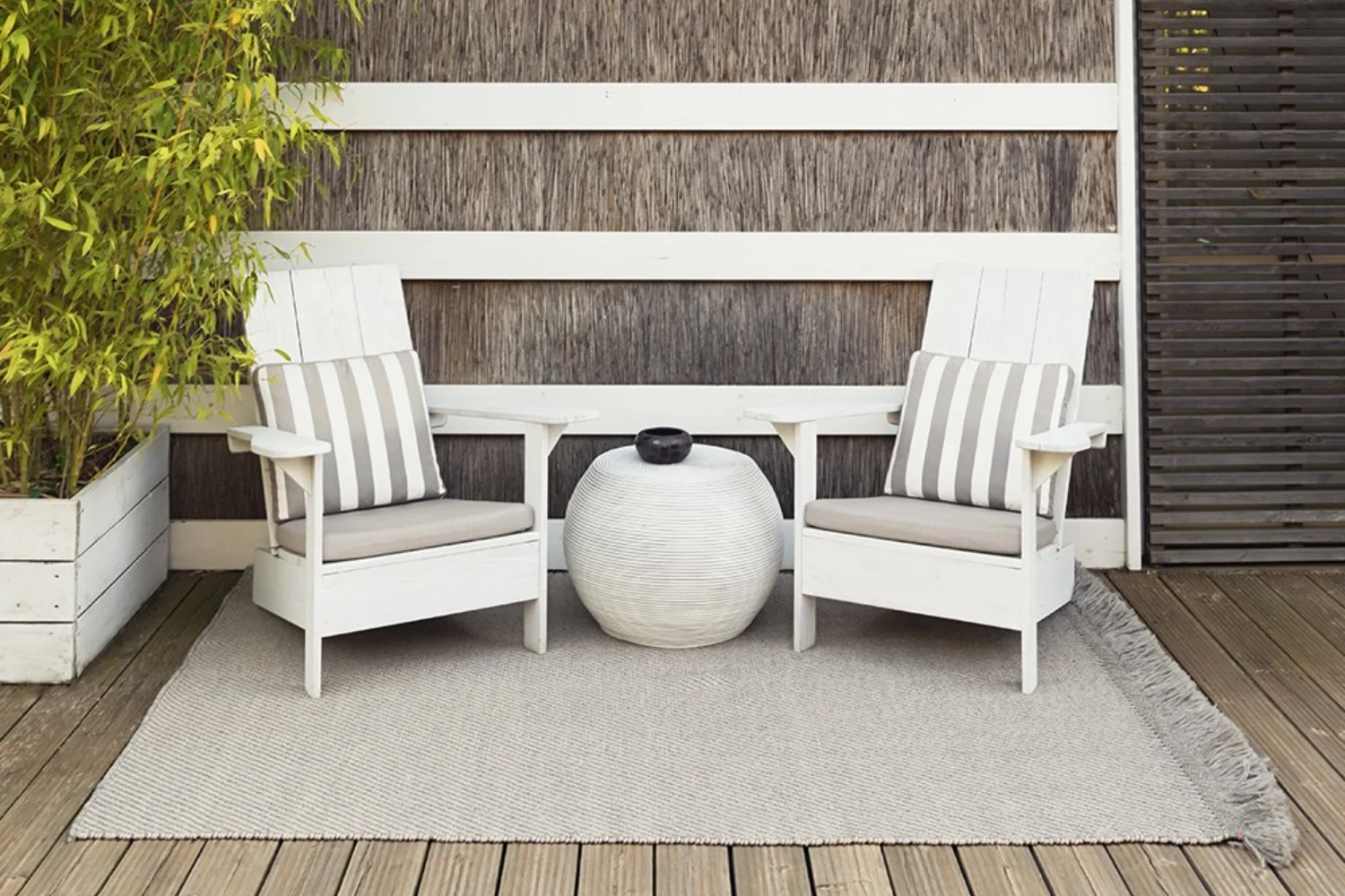 Tapete GARDEN LAYERS OUTDOOR RUG DIAGONAL ALMOND-IVORY 02