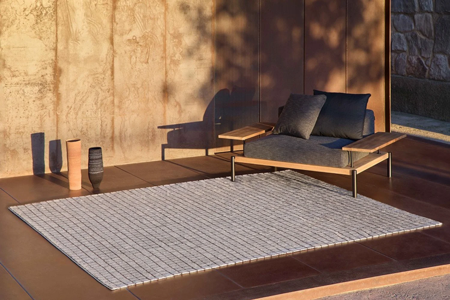 Tapete RETI OUTDOOR RUG BLACK-PINK 01