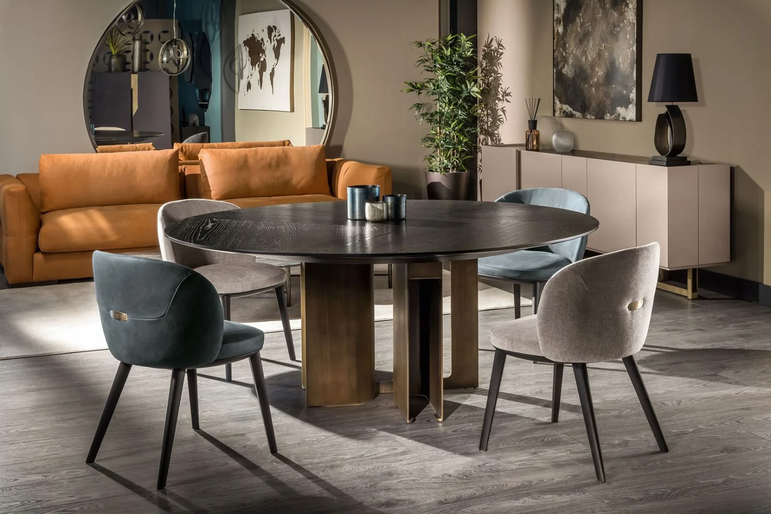 mesa de jantar mirage round 2